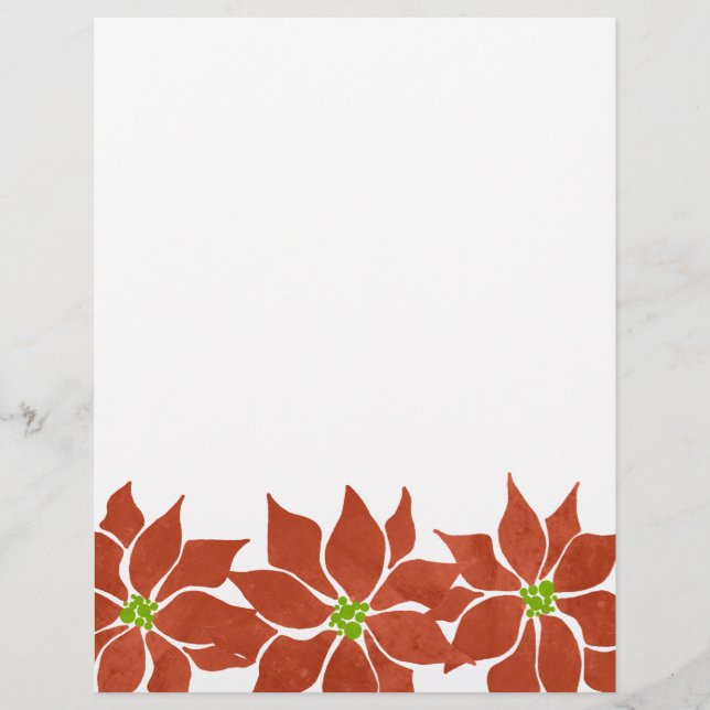 Winter Poinsettia Watercolor Flyer (Vorne)
