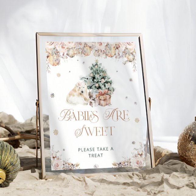 Winter Polar Bären Babys sind süß Nimm eine Lecker Poster (Von Creator hochgeladen)