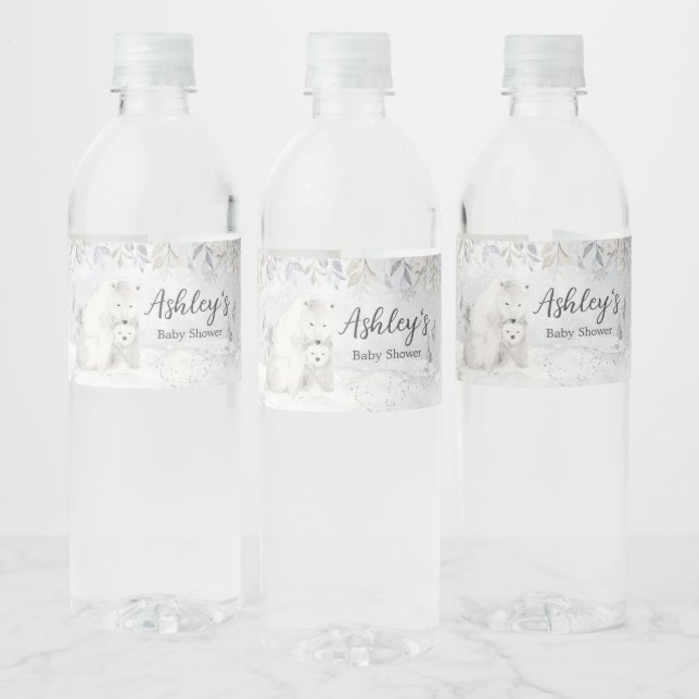 Winter-Polar-Bear-Baby-Dusche (Flaschen)