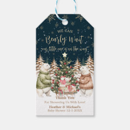 Winter Polar Bear Snowflake Babydusche Geschenkanhänger