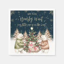 Winter Polar Bear Snowflake Babydusche