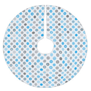 Winter Polka Dot Tree Skirt Polyester Weihnachtsbaumdecke