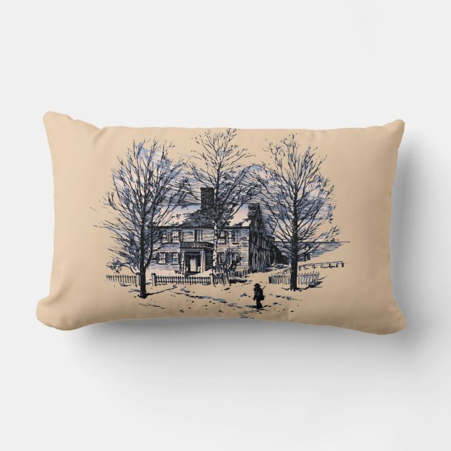 Winter-Polyester-lumbales Kissen 13" X 21 " (Vorderseite)