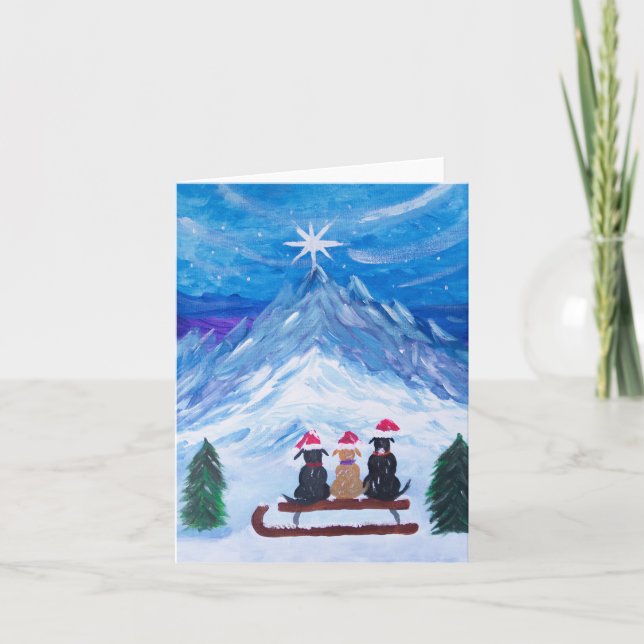 Winter Puppy Pals Karte (Vorderseite)