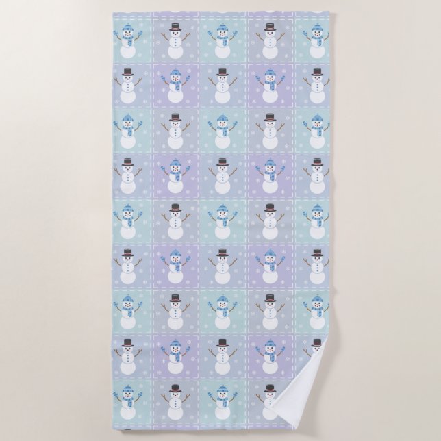 Winter Quilt Beach Handtuch (Vorderseite)