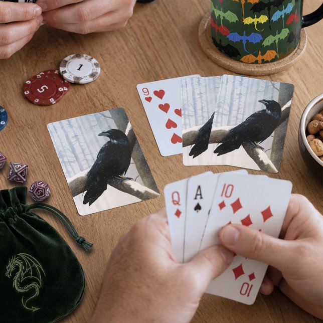 Winter Raven Forest Spielkarten (Von Creator hochgeladen)