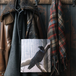 Winter Raven Forest Tasche