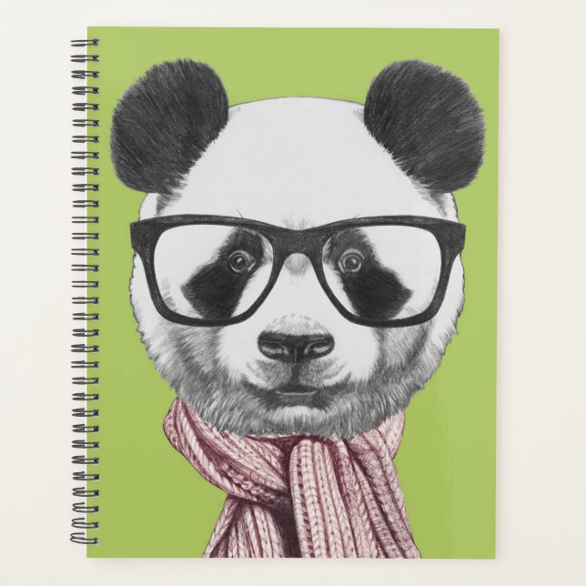 Winter Ready Panda Bär Planer (Vorderseite)