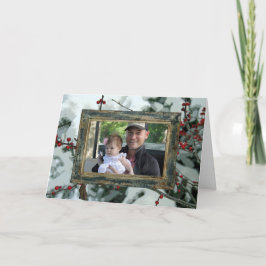 Winter Red Berries Weihnachtskarte Karte