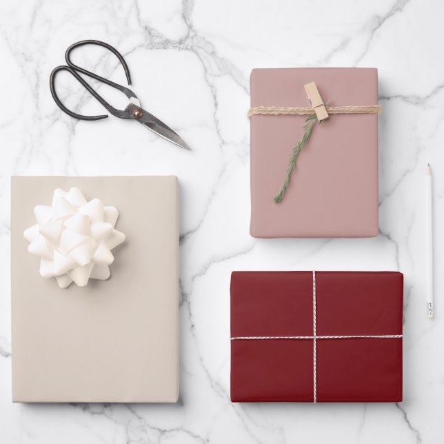 Winter Red Christmas Geschenkpapier Set (Vorderseite)