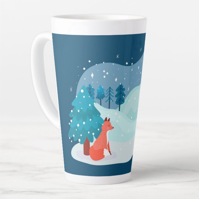Winter Red Fox Milchtasse (Linke Ecke)