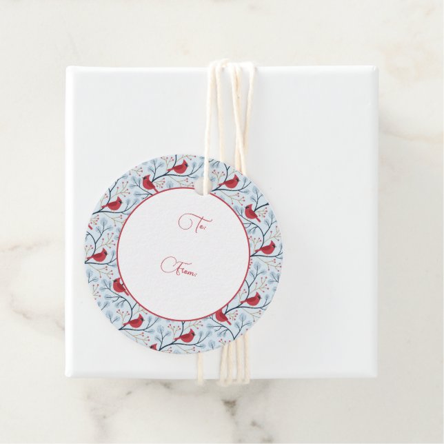 Winter Red Kardinal Bird Geschenkanhänger (Beispiel)