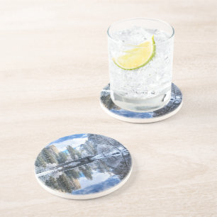 Winter-Reflexion bei Yosemite Sandstein Untersetzer