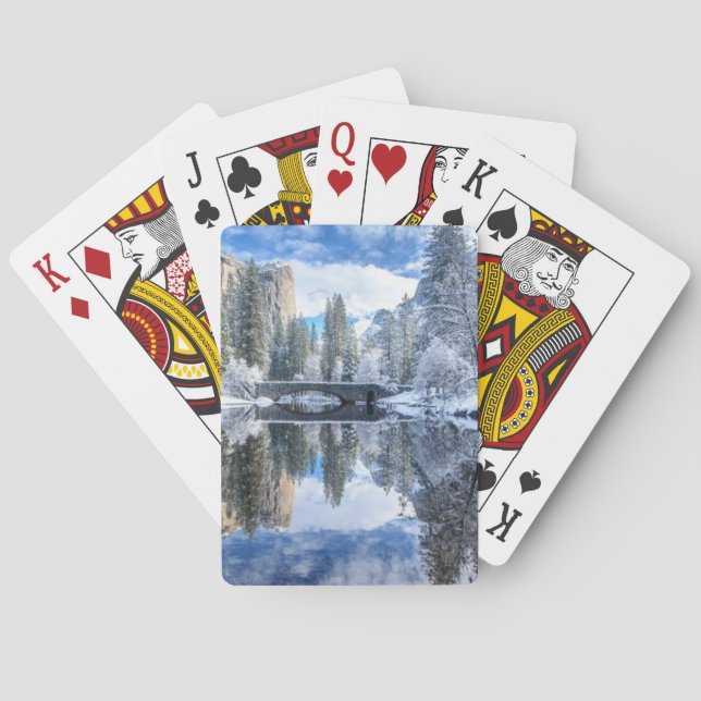 Winter-Reflexion bei Yosemite Spielkarten (Rückseite)