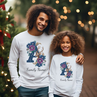 Winter Rentier Mit Monogramm Weihnachten Sweatshirt