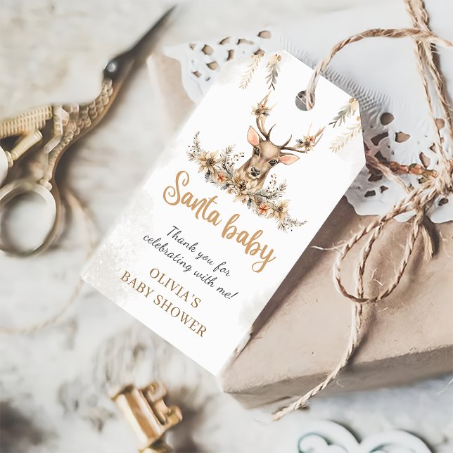 Winter Rentier Weihnachts-Weihnachtsdusche Gefalle Geschenkanhänger (Von Creator hochgeladen)