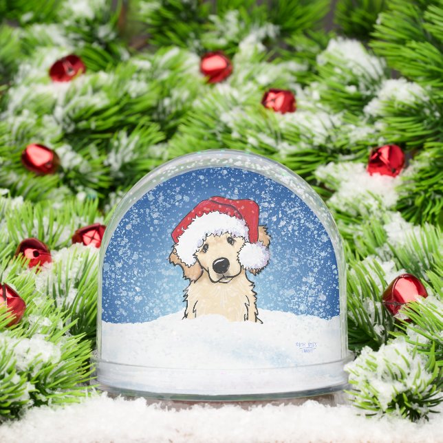 Winter Retriever Christmas Art Schneekugeln (Weihnachten)