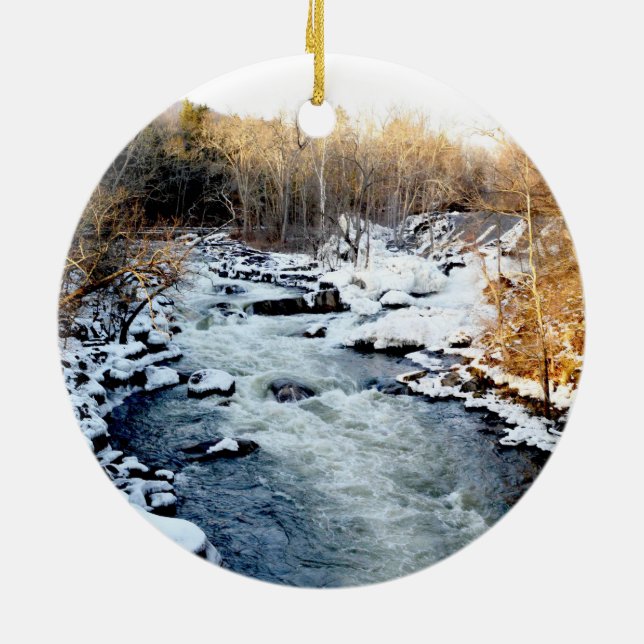 Winter River Keramik Ornament (Hinten)