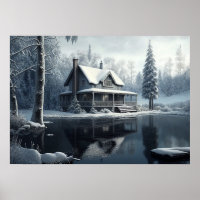 Winter River Landschaft