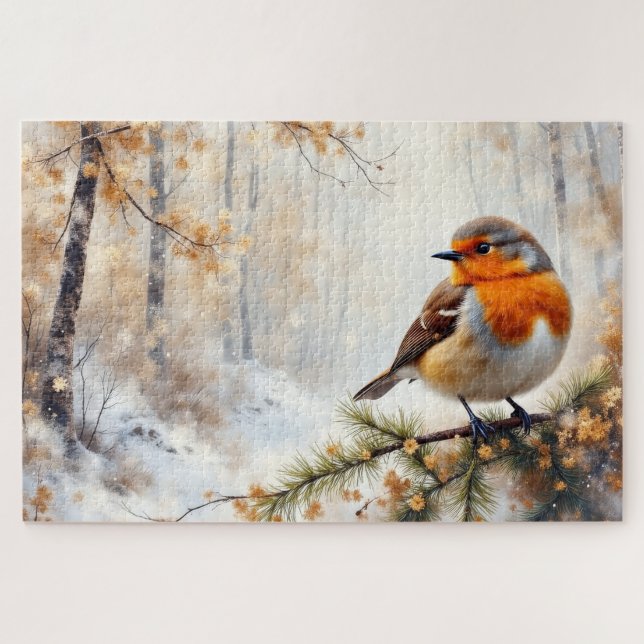 winter robin bird (Horizontal)