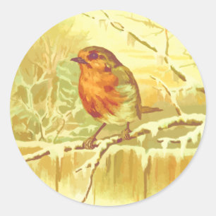 Winter Robin Umschlag Aufkleber