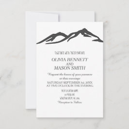 Winter Rocky Mountain Lake Hochzeit Einladung