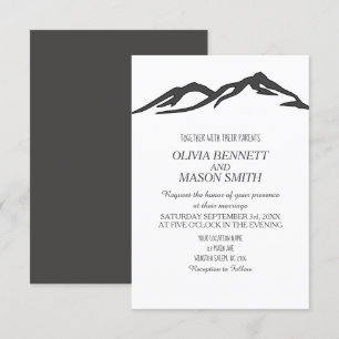 Winter Rocky Mountain Lake Hochzeit Einladung