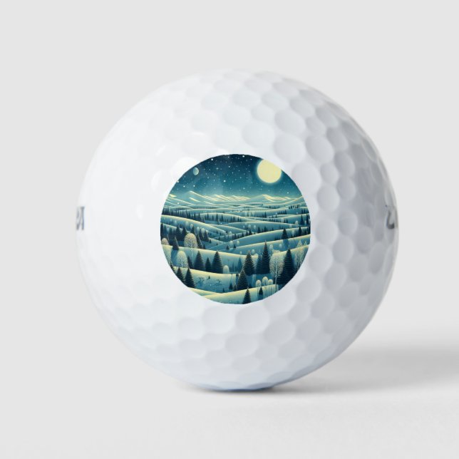 Winter-Rolling Hills Golfball (Vorderseite)