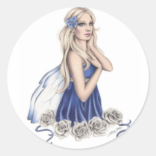 Winter Rose Fairy Sticker
