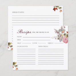 Winter Rose & Lantern Brautparty Rezept Karte