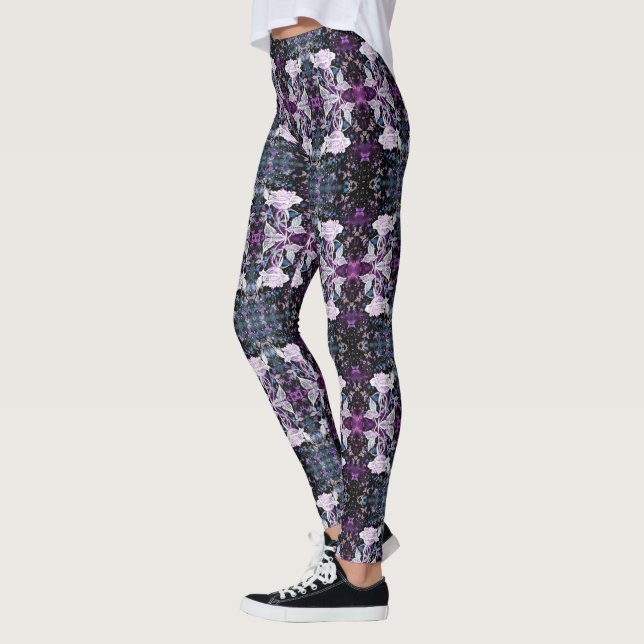 Winter Rose und Schmetterling Leggings (Links)