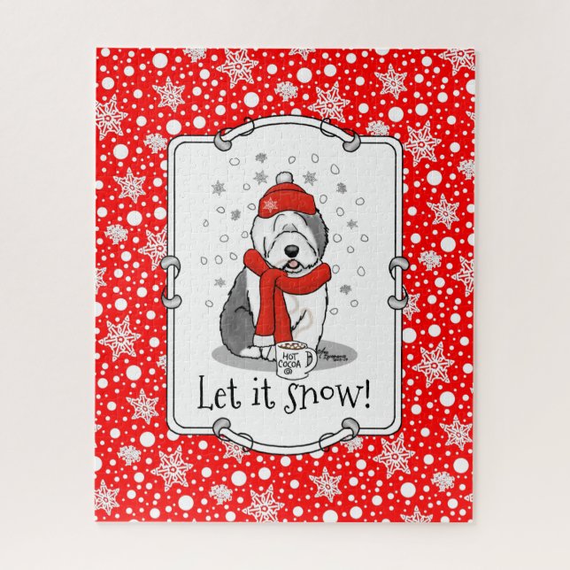 Winter (rot) Alte Englische Scheune (Grau 1) Niedl (Vertikal)