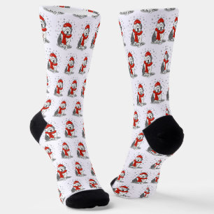 Winter (rot) Altes englisches Schafhund Grau 1 Url Socken
