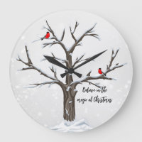 Winter Rote Kardinäle auf Schneebaum