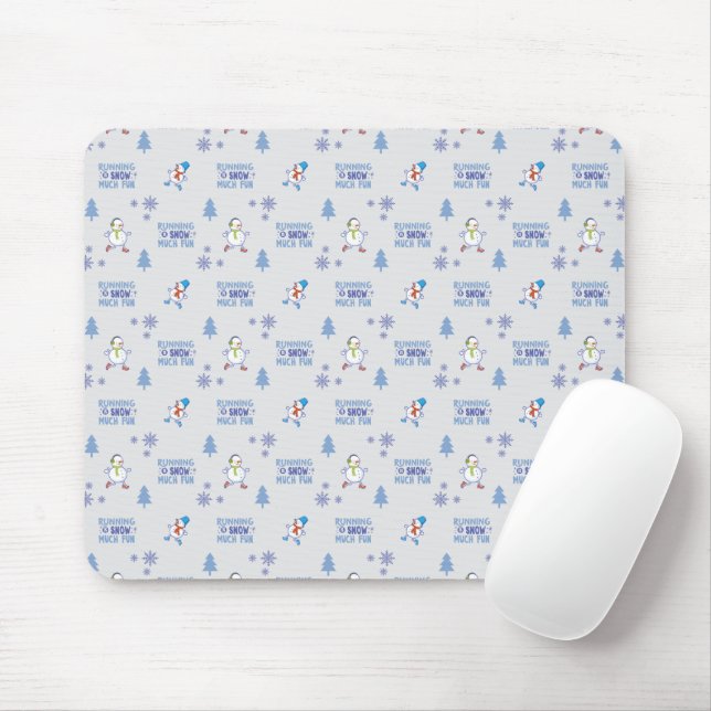 Winter Running - Snowman Weihnachtsbaum Mousepad (Mit Mouse)