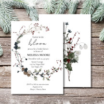 Winter Rustic Boho Love Is In Bloom Bridal Shower 