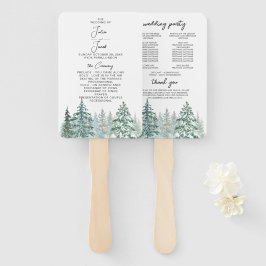 Winter Rustikale Pine Trees Lantern Botanische Hoc Fächer