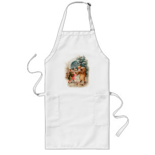 Winter-Sankt-Schürze für ein Plätzchen-Backen Lange Schürze