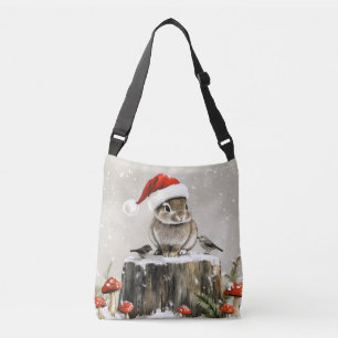 Winter Santa Bunny Wonderland Tragetaschen Mit Langen Trägern