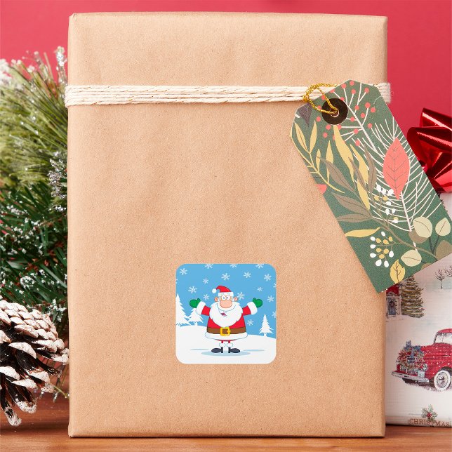 Winter Santa Square Sticker (Von Creator hochgeladen)