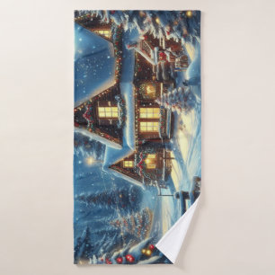 Winter/Santa/Weihnachten/Schnee Badehandtuch