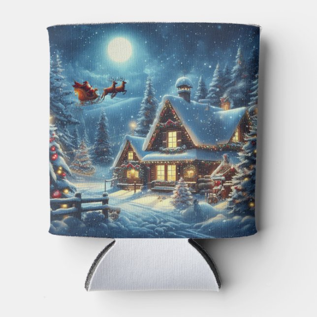 Winter/Santa/Weihnachten/Schnee Dosenkühler (Vorderseite)