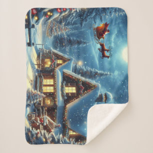 Winter/Santa/Weihnachten/Schnee Sherpadecke