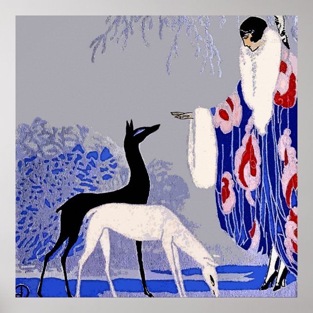 "Winter Scene" Art Déco par George Barbier (Devant)