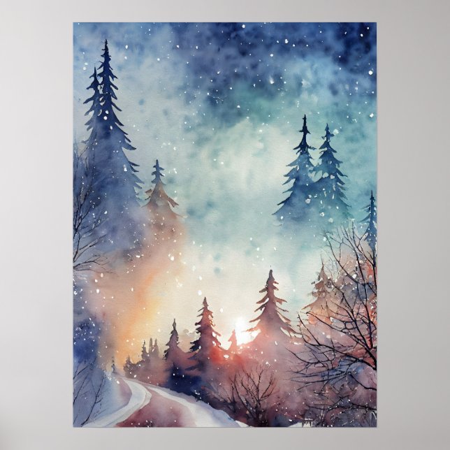 Winter Scene Art Poster (Vorne)