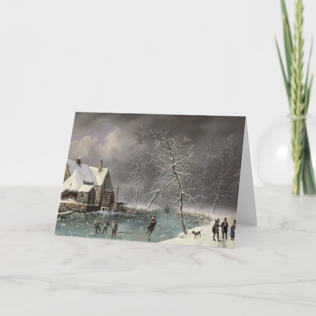 Winter Scene Feiertagskarte (Vorderseite)