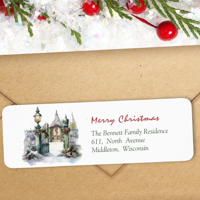 Winter Scene Red Green Foliage Weihnachtsansprache (Von Creator hochgeladen)