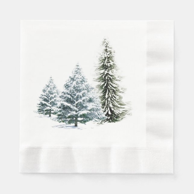 WINTER SCENERY COINED LUNCHEON Napkins Serviette (Vorderseite)
