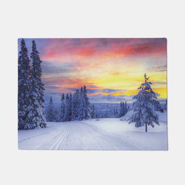 Winter scenery   fußmatte (Vorderseite)