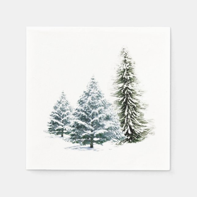 WINTER SCENERY STANDARD COCKTAIL Napkins Serviette (Vorderseite)
